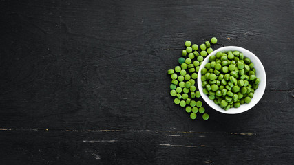 Organic spirulina tablets. Superfood Top view. Free copy space.