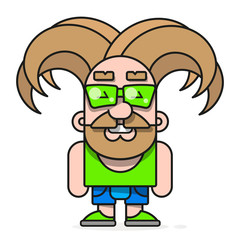 Fashionable Hipster With Glasses And Stylish Hair Background