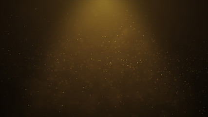 Popular Abstract background shining gold dust particles stars sparks wave 3d animation