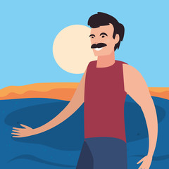 summer time holiday icon vector ilustration