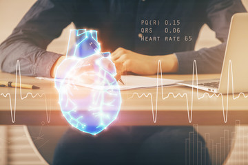 Abstract heart on background. Medicine and health concept.