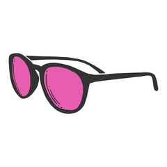 Fashion sunglasses. Vector concept in doodle and sketch style.