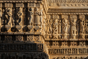 Decorative carving, Jagdish temple, Udaipur, Rajasthan, India