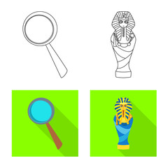 Isolated object of story and items logo. Collection of story and attributes stock symbol for web.