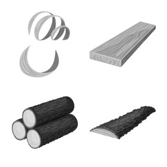 Vector design of forest and wooden logo. Collection of forest and nature stock vector illustration.