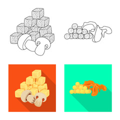 Vector design of taste and seasonin symbol. Set of taste and organic vector icon for stock.