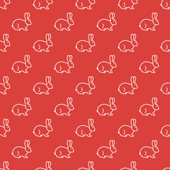 Seamless rabbit pattern.