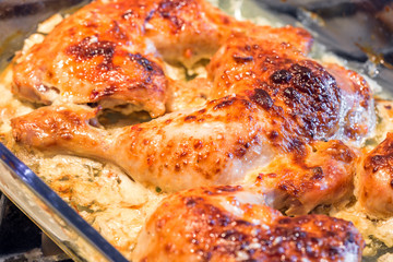 Oven roasted chicken legs garlic Mayonnaise Yogurt sauce