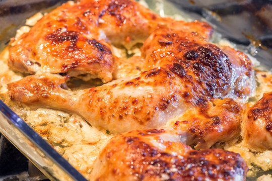 Oven roasted chicken legs garlic Mayonnaise Yogurt sauce.