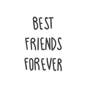 Design concept picture, banner of text: Best Friends Forever. Can use for website and mobile website and application. Vector illustration with background.