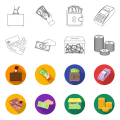 Vector design of payment and loan icon. Set of payment and financial stock vector illustration.