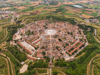 Palmanova city panoramic aerial view