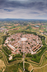 Palmanova city panoramic aerial view