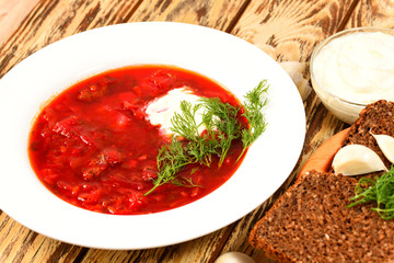 russian red soup with beetroot borsch