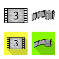 Fototapeta na wymiar Vector illustration of television and filming symbol. Collection of television and viewing vector icon for stock.