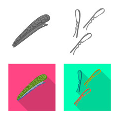 Isolated object of beauty and fashion symbol. Set of beauty and female stock symbol for web.