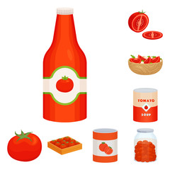 Vector design of organic and food logo. Collection of organic and diet vector icon for stock.