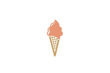 Creative Ice Cream Logo Design Vector Symbol Illustration