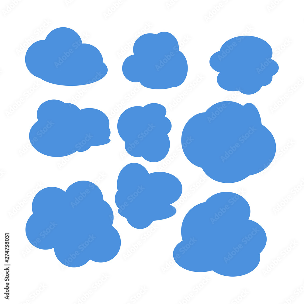 Aufkleber Set of speech bubbles icon template black color editable. Cartoon balloon word  symbol Flat vector sign isolated on white background. Simple logo vector illustration for graphic and web design.