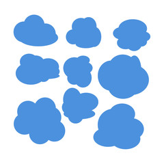 Set of speech bubbles icon template black color editable. Cartoon balloon word  symbol Flat vector sign isolated on white background. Simple logo vector illustration for graphic and web design.