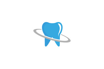 Creative Planet Dental Circle Logo Design Vector Symbol Illustration