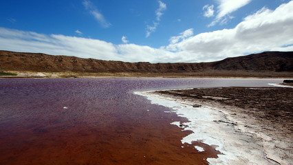 Landscape with lake and sky