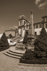 Obraz premium Baroque church with stone pillory