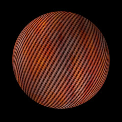 rusty striped scifi sphere