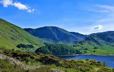 Blue sky thinking at Haweswater Reservoir, Lake District, Cumbria