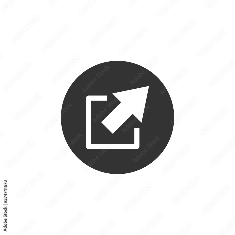 Poster External link icon template black color editable. open page symbol Flat vector sign isolated on white background. Simple logo vector illustration for graphic and web design.