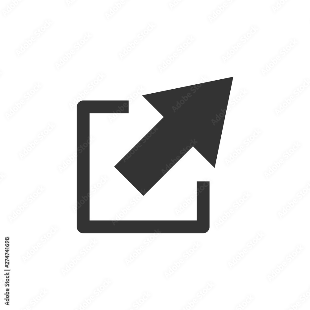 Poster External link icon template black color editable. open page symbol Flat vector sign isolated on white background. Simple logo vector illustration for graphic and web design.