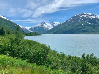 Fototapeta na wymiar Beautiful views of Portage glacier in Alaska 