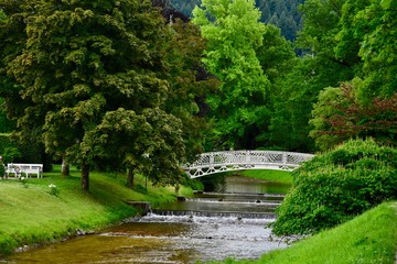 Fototapeta na wymiar Brücke im Kurpark von Baden-Baden