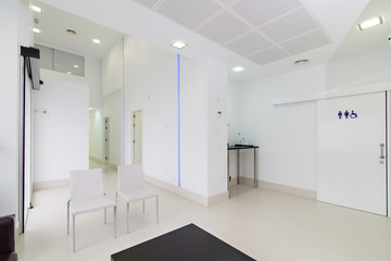 interior modern reception of dental clinic