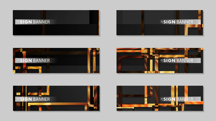 square banner vector collection. wood gradient color composition