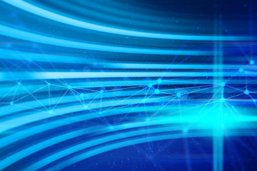 digital brain abstract data deep learning hologram robotic, ai technology neon glow, molecule of...