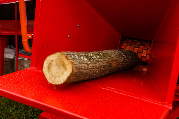 New, modern agricultural machinery. Stubble cultivator close-up. Agricultural machinery in agricultural fair. Parts and components of agricultural machines.