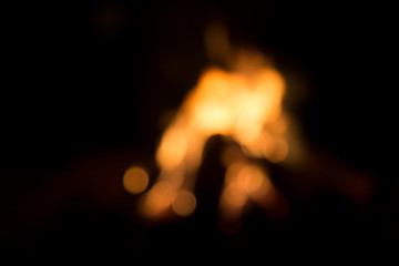 blurred campfire in the night for backgrounds and compositions