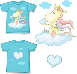 Cute Unicorn Shirt design - Vector Illustration for Child