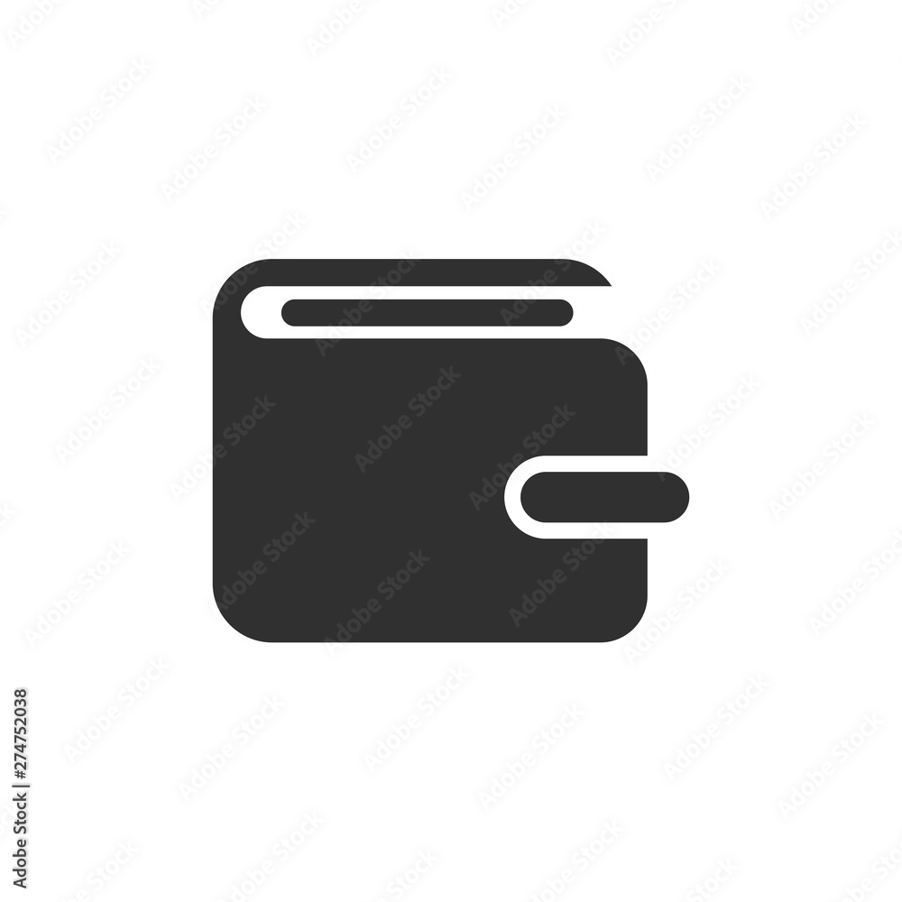 Aufkleber wallet icon template black color editable. cash savings symbol flat vector sign isolated on white ba