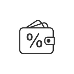 Wallet icon template black color editable. Cash savings symbol Flat vector sign isolated on white background. Simple logo vector illustration for graphic and web design.