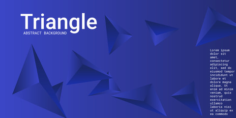 Triangular background. Abstract composition of 3d triangles.