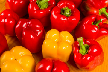 colorful mix of the freshest red and yellow paprika, bell pepper
