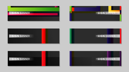 Fototapeta premium square banner vector collection. colorful brights gradient