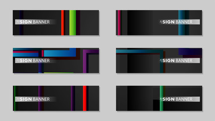 Fototapeta premium square banner vector collection. colorful brights gradient