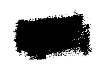 Fototapeta premium Brush stroke isolated on white background. Black paint brush. Grunge texture stroke line. Art ink dirty design. Border for artistic shape, paintbrush element. Brushstroke graphic. Vector illustration