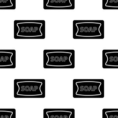 Bar Of Soap Icon, Hygiene Icon Seamless Pattern