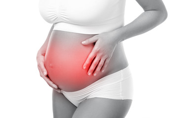 Pregnant woman has pain in her stomach