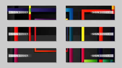 Obraz na płótnie Canvas square banner vector collection. colorful brights gradient