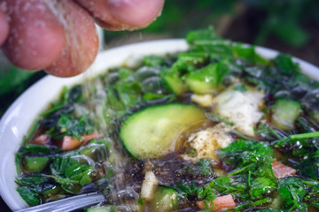seasoning spice black pepper in soup